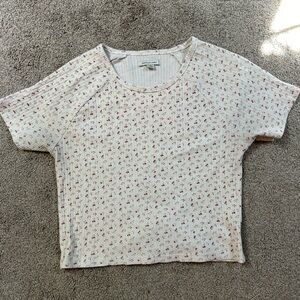American Eagle, L, Cropped, Floral shirt